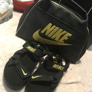 Nike Sandals and matching purse